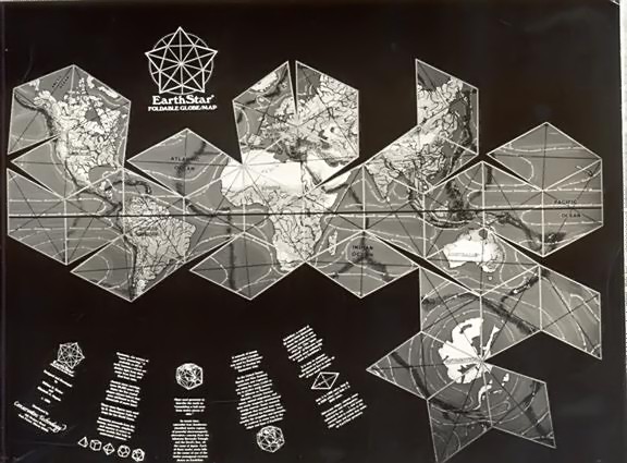 EarthStar foldable globe map