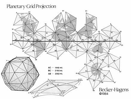 EarthStar rhombic triacontahedron geometry
