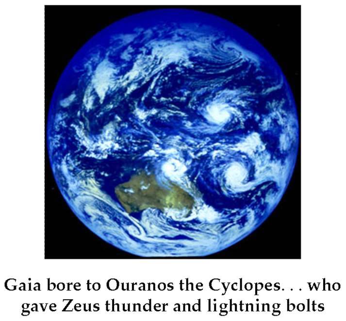 Slide 20 — Hesiod Theogony: Cyclopes and Hecatonkheires