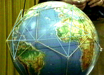 The Pentagon on the Earth Grid showing geometric alignments