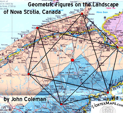 Map showing one of the geometric figures